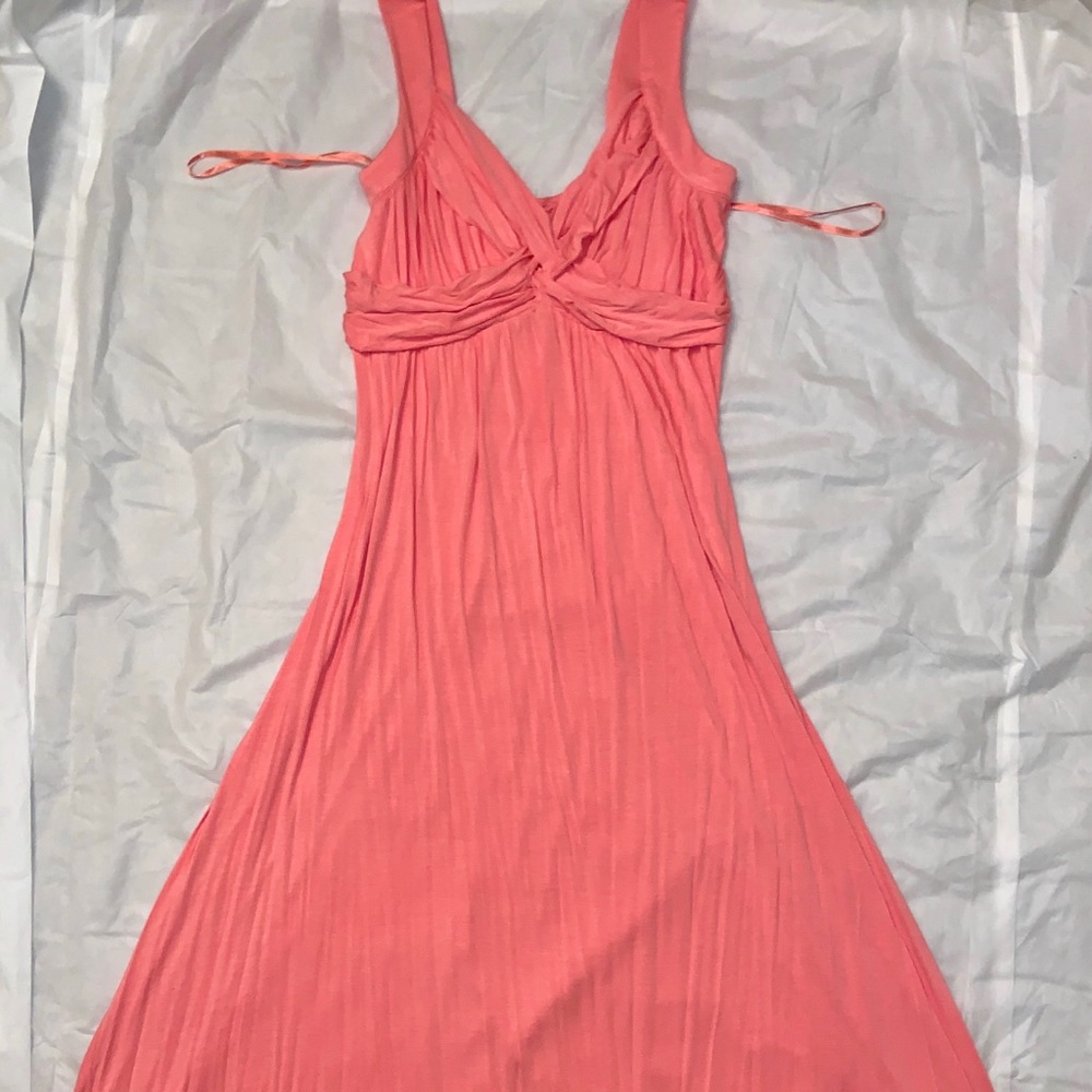 NY & Co 🌷 Salmon Sleeveless Goddess Maxi Dress